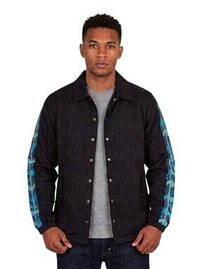 Pink Dolphin High Tides Coaches Jacket Black S Windbreaker Camo Lightweight